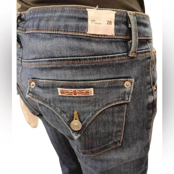 Hudson Jax Boyfriend Skinny Dark Wash Jeans Size 28 - Picture 6 of 14